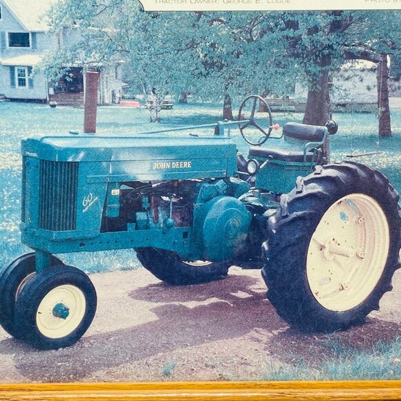 1952 John Deere 60 Tractor Framed Print With Wood Frame - Picture 2 of 10